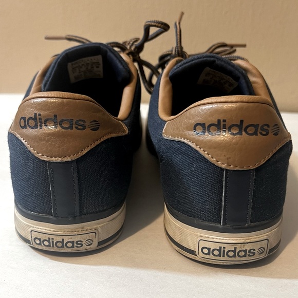 Adidas Navy Blue Three-Stripe Neo Sneakers Mens 8.5 - Picture 9 of 11